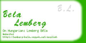 bela lemberg business card